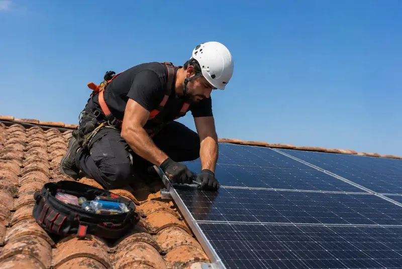 Maintenance et monitoring de panneaux solaires à Belvis